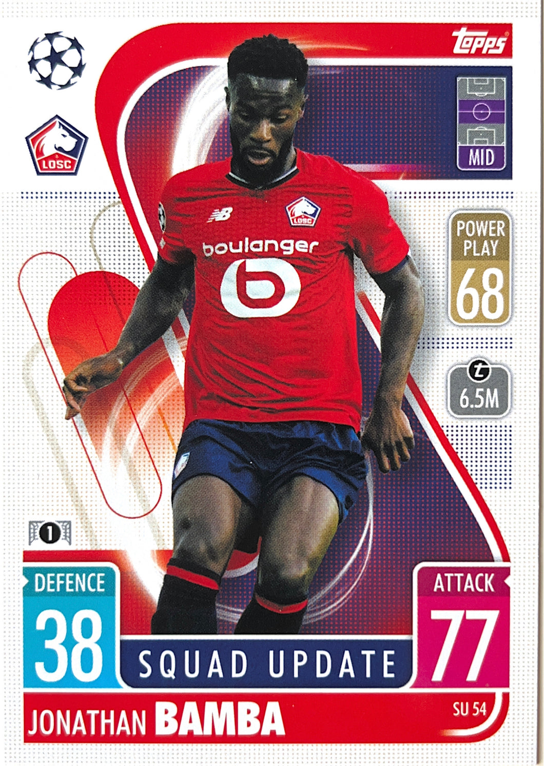 Topps Match Attax Extra 2021/22 - SU 054 - Jonathan Bamba - Squad Update