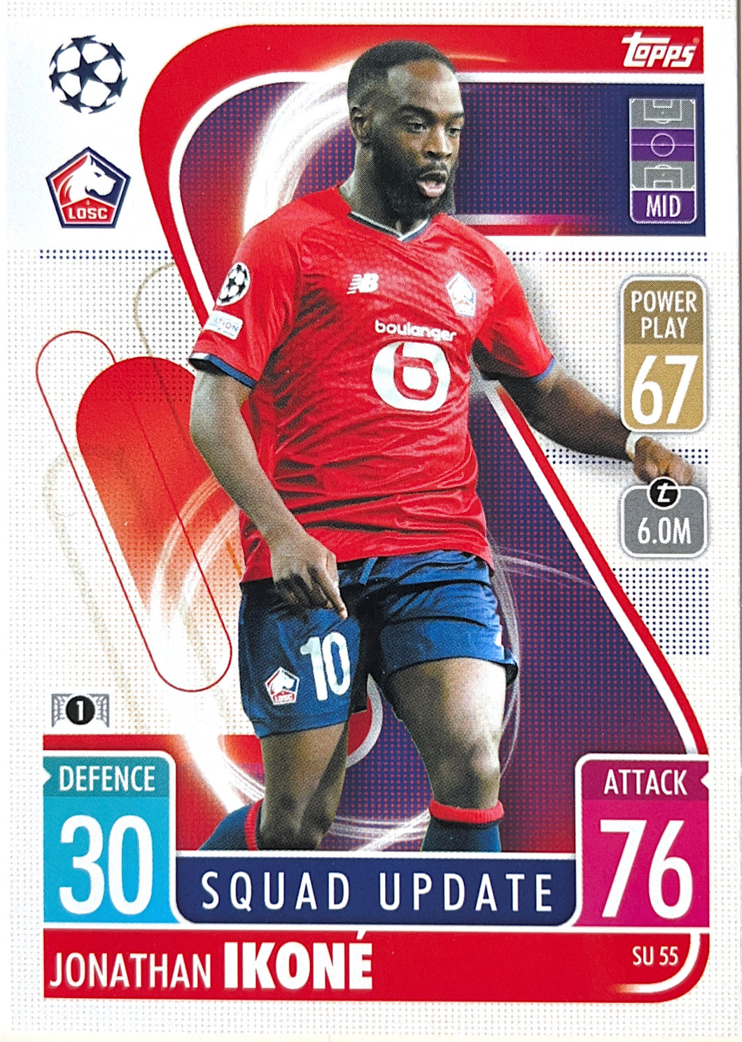 Topps Match Attax Extra 2021/22 - SU 055 - Jonathan Ikoné - Squad Update