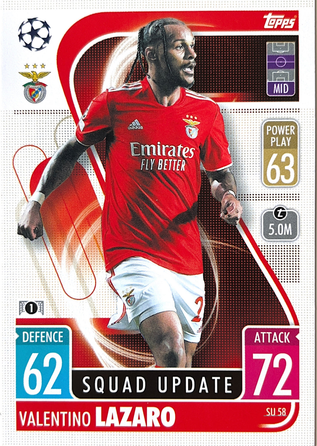 Topps Match Attax Extra 2021/22 - SU 058 - Valentino Lazaro - Squad Update