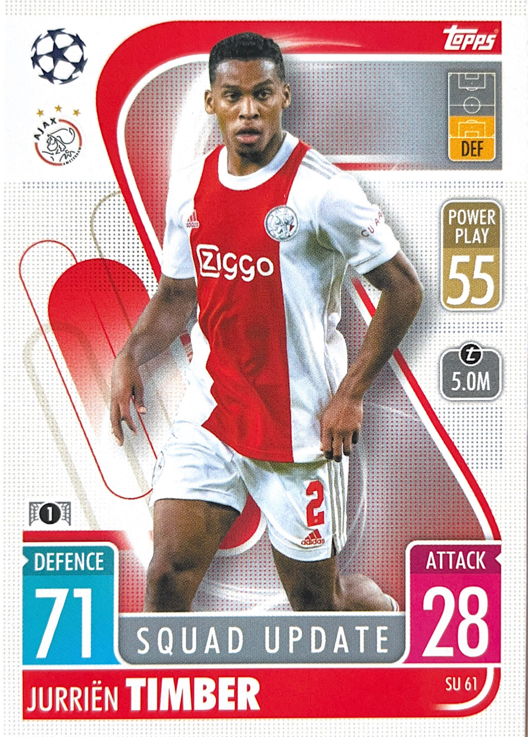 Topps Match Attax Extra 2021/22 - SU 061 - Jurriën Timber - Squad Update
