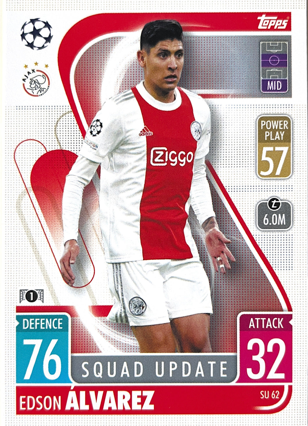 Topps Match Attax Extra 2021/22 - SU 062 - Edson Álvarez - Squad Update