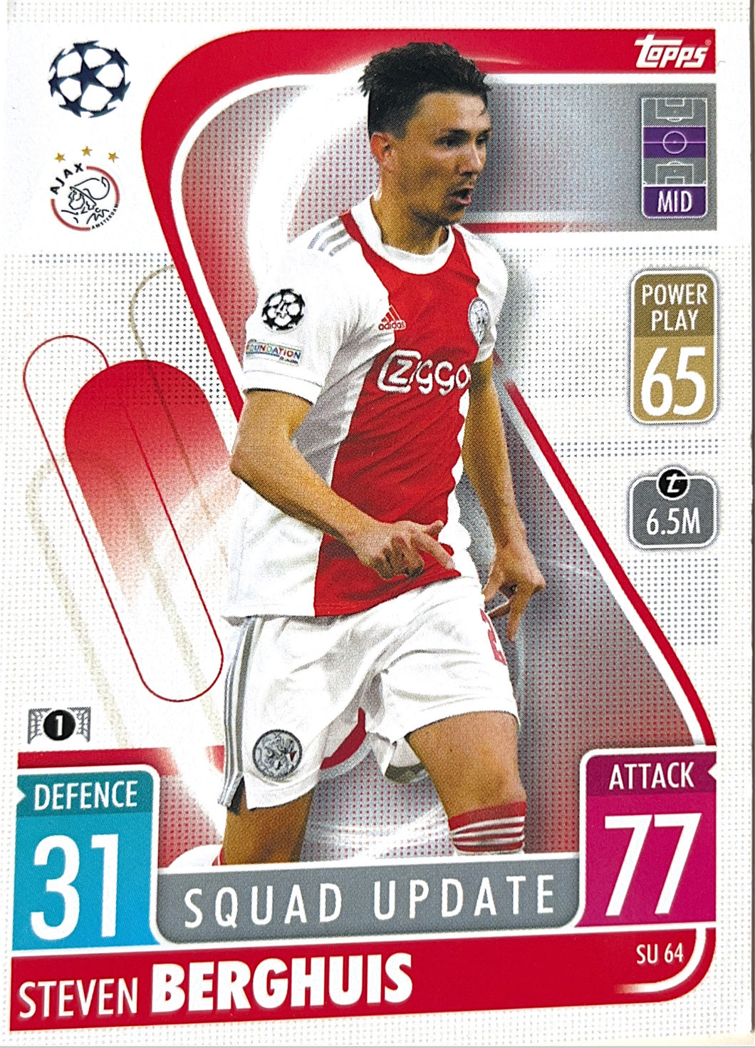 Topps Match Attax Extra 2021/22 - SU 064 - Steven Berghuis - Squad Update