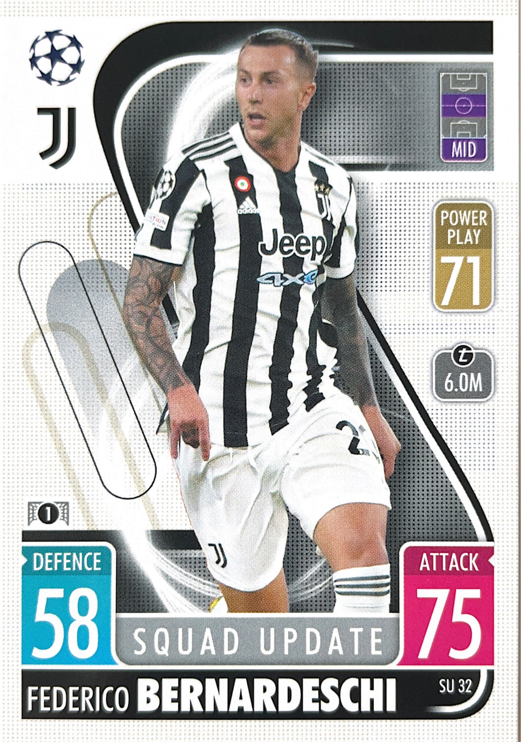 Topps Match Attax Extra 2021/22 - SU 032 - Federico Bernardeschi - Squad Update