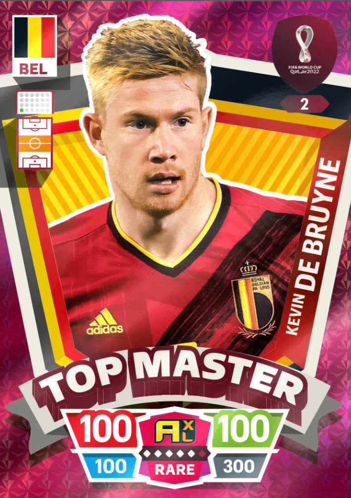 Panini World Cup 2022 Adrenalyn XL - 002 - Kevin De Bruyne - Top Master