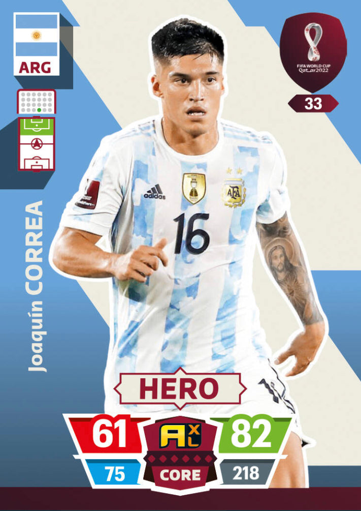 Panini World Cup 2022 Adrenalyn XL - 033 - Joaquín Correa - Hero