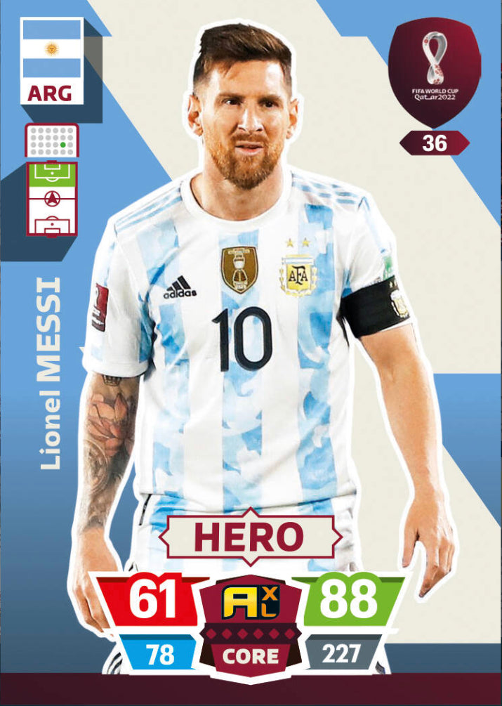 Panini World Cup 2022 Adrenalyn XL - 036 - Lionel Messi - Hero