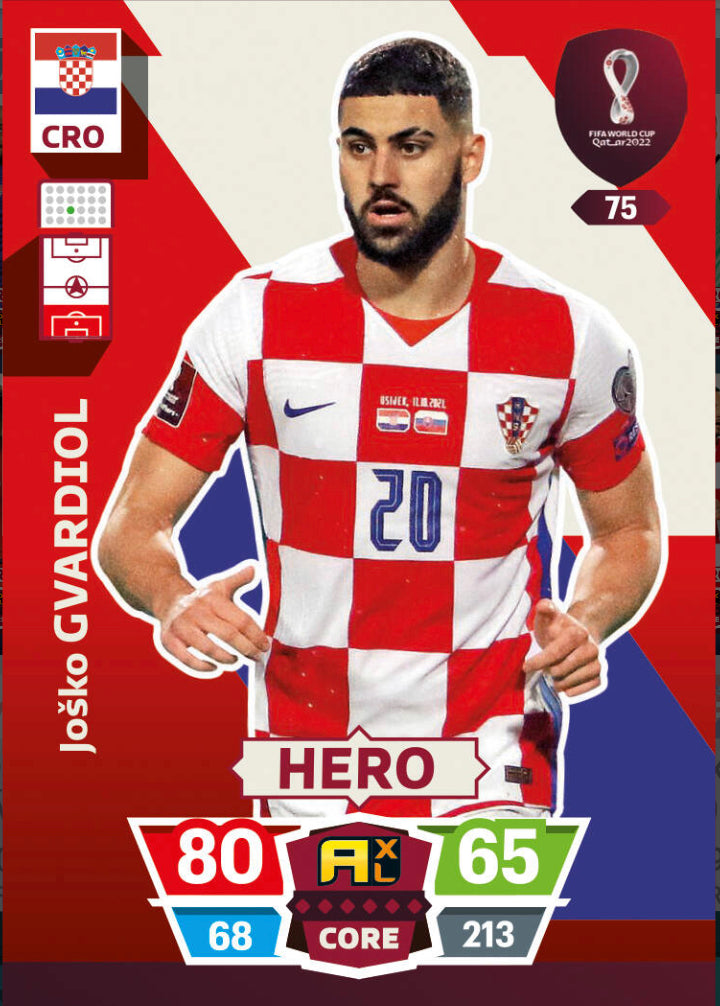 Panini World Cup 2022 Adrenalyn XL - 075 - Josko Gvardiol - Hero