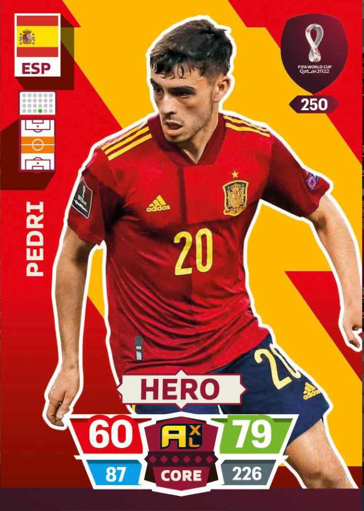 Panini World Cup 2022 Adrenalyn XL - 250 - Pedri - Hero