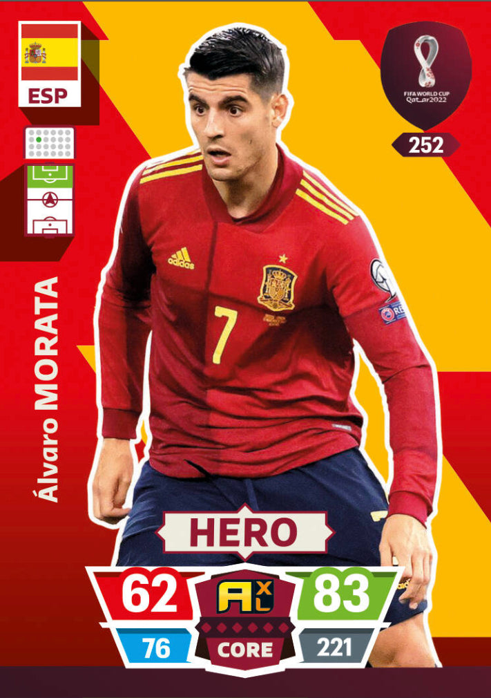 Panini World Cup 2022 Adrenalyn XL - 252 - Álvaro Morata - Hero
