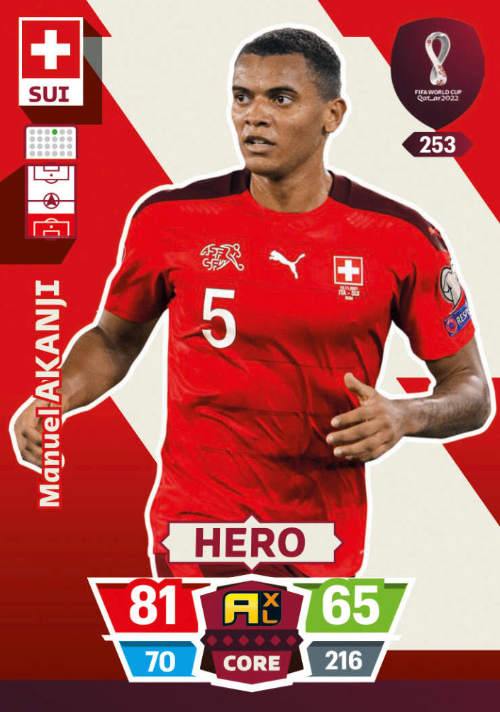 Panini World Cup 2022 Adrenalyn XL - 253 - Manuel Akanji - Hero