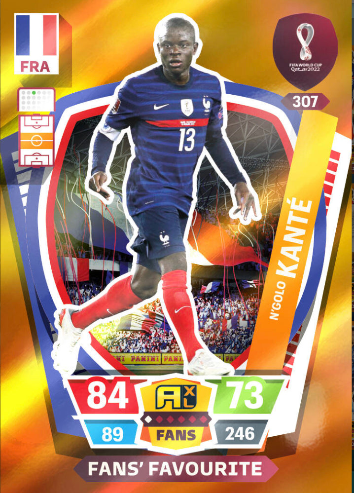 Panini World Cup 2022 Adrenalyn XL - 307 - N'Golo Kanté - Fans' Favourite