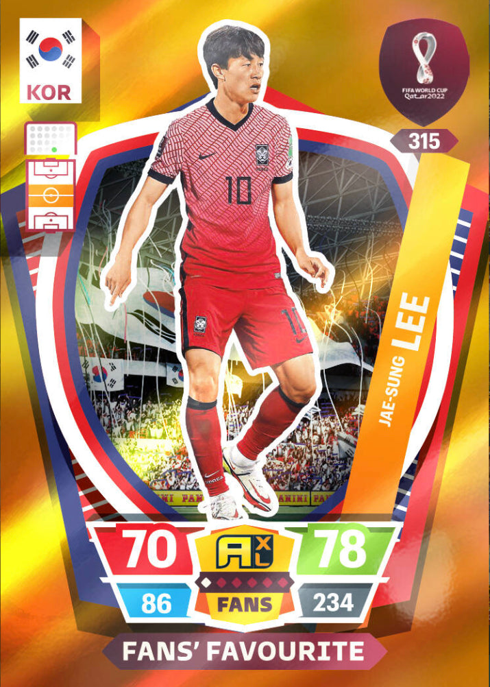 Panini World Cup 2022 Adrenalyn XL - 315 - Jae-Sung Lee - Fans' Favourite