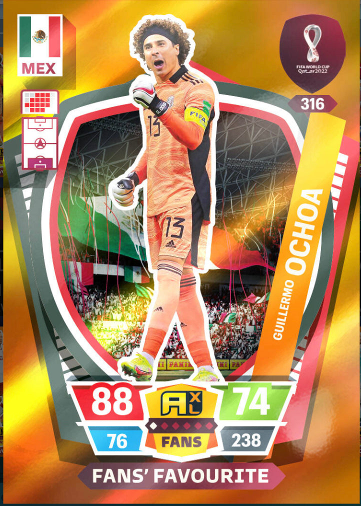 Panini World Cup 2022 Adrenalyn XL - 316 - Guillermo Ochoa - Fans' Favourite