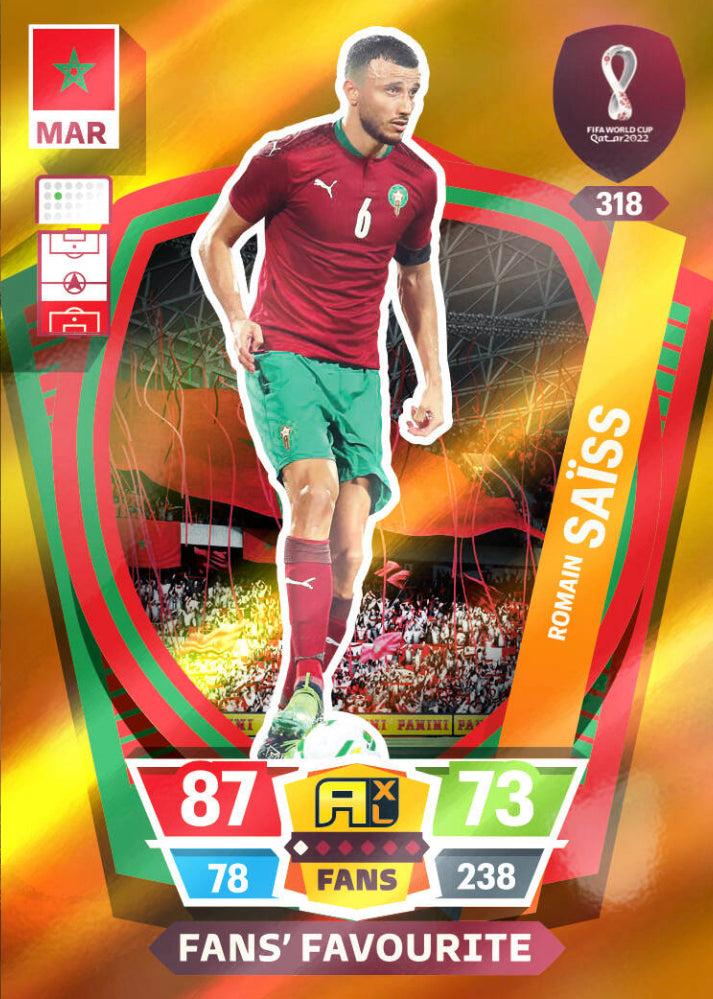 Panini World Cup 2022 Adrenalyn XL - 318 - Roman Saïss - Fans' Favourite