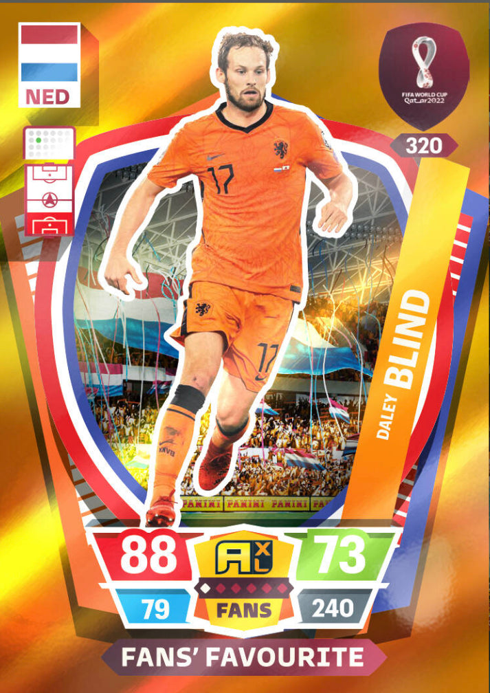 Panini World Cup 2022 Adrenalyn XL - 320 - Daley Blind - Fans' Favourite