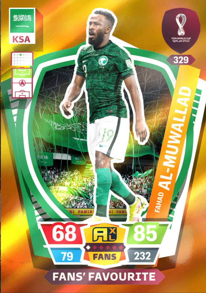 Panini World Cup 2022 Adrenalyn XL - 329 - Fahad Al-Muwallad - Fans' Favourite