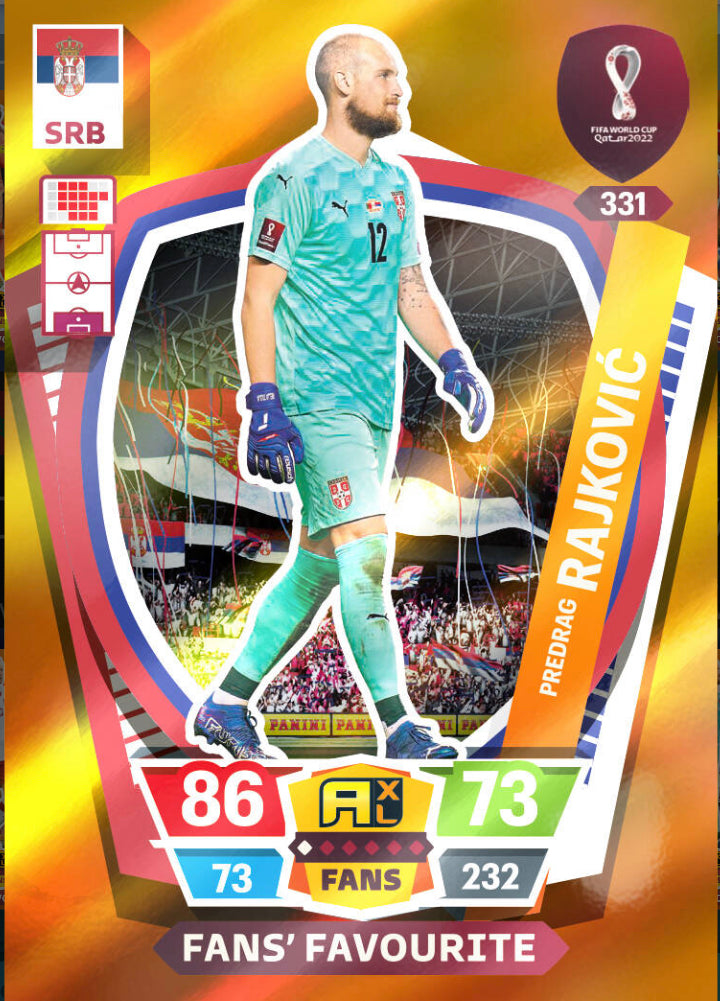 Panini World Cup 2022 Adrenalyn XL - 331 - Predrag Rajkovic - Fans' Favourite