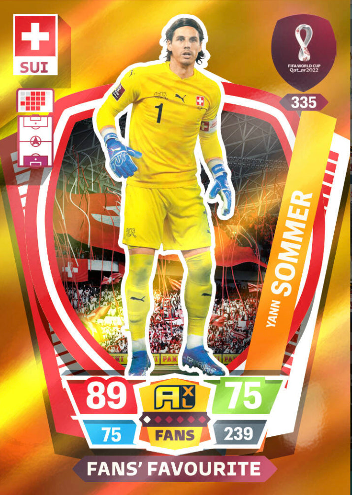 Panini World Cup 2022 Adrenalyn XL - 335 - Yann Sommer - Fans' Favourite