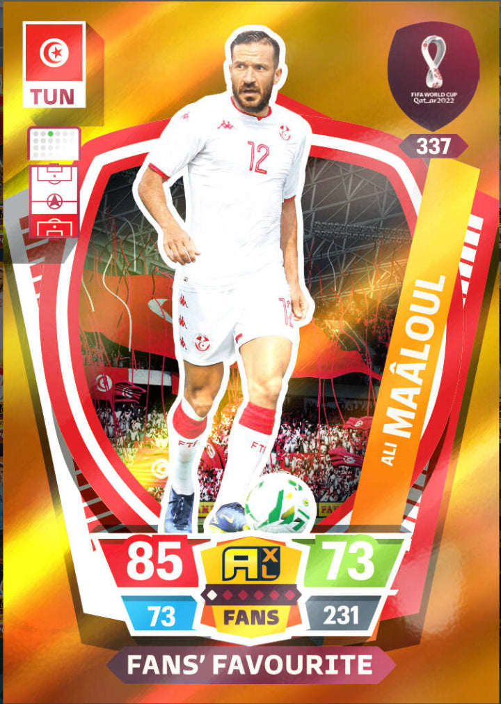 Panini World Cup 2022 Adrenalyn XL - 337 - Ali Maaloul - Fans' Favourite