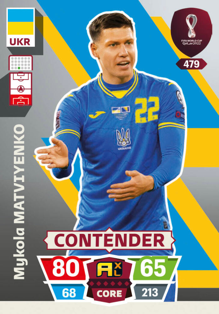 Panini World Cup 2022 Adrenalyn XL - 479 - Mykola Matviyenko - Contender