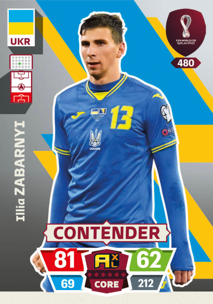 Panini World Cup 2022 Adrenalyn XL - 480 - Illia Zabarnyi - Contender