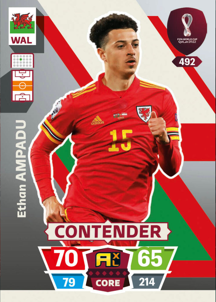 Panini World Cup 2022 Adrenalyn XL - 492 - Ethan Ampadu - Contender