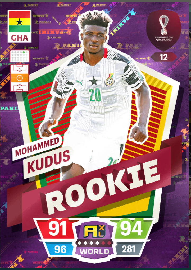 Panini World Cup 2022 Adrenalyn XL - 012 - Mohammed Kudus - Rookie