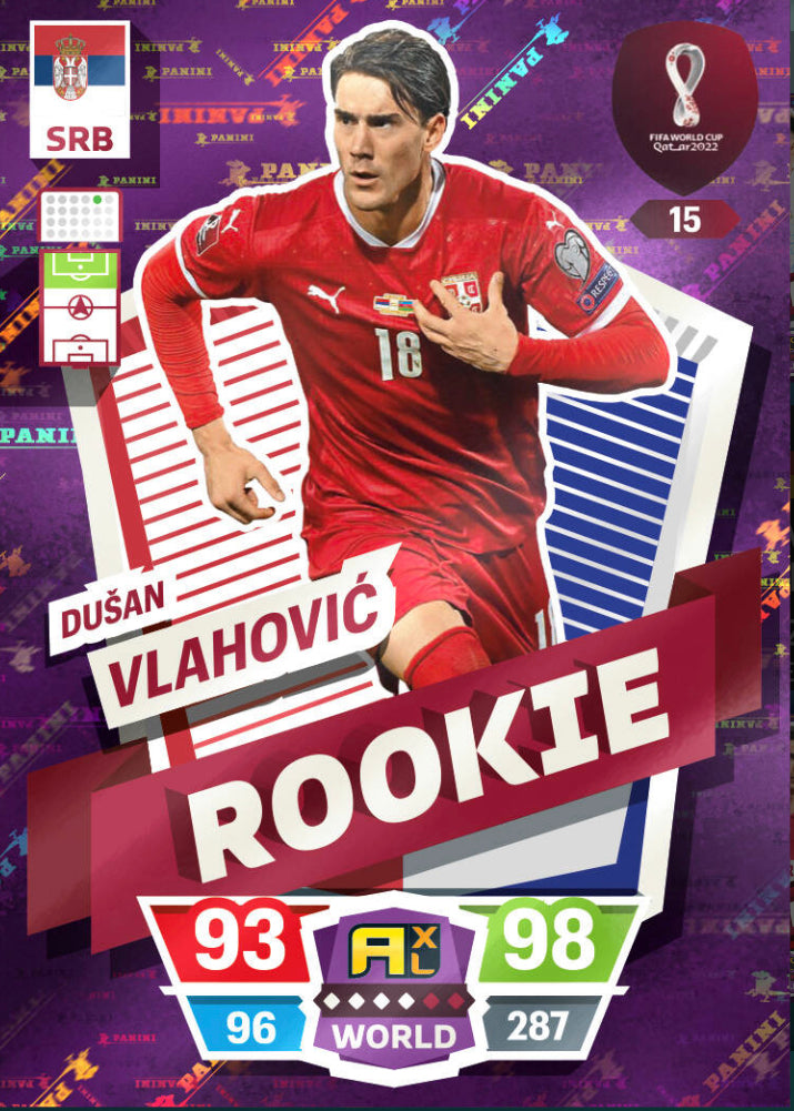 Panini World Cup 2022 Adrenalyn XL - 015 - Dusan Vlahovic - Rookie