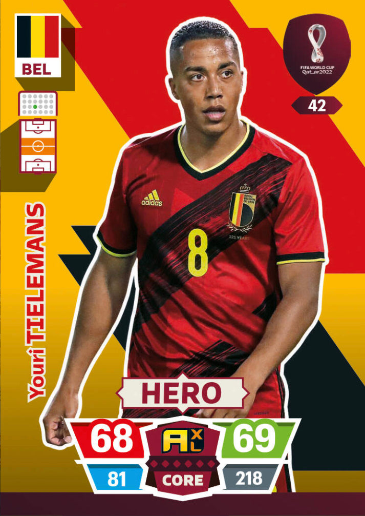 Panini World Cup 2022 Adrenalyn XL - 042 - Youri Tielemans - Hero