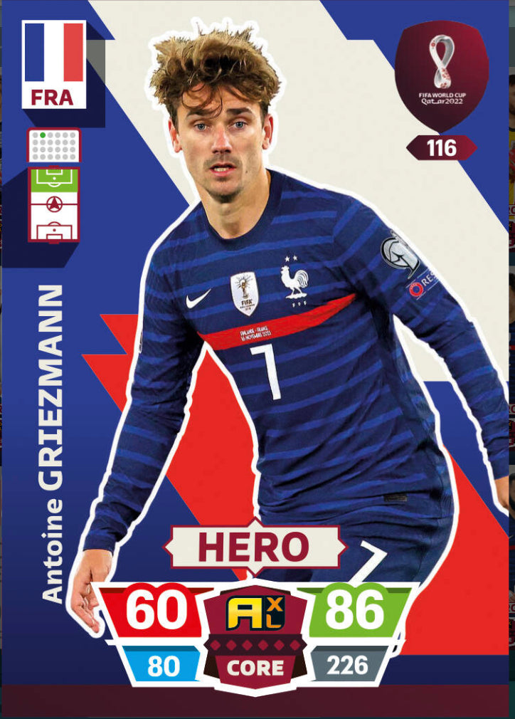 Panini World Cup 2022 Adrenalyn XL - 116 - Antoine Griezmann - Hero