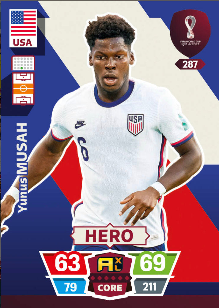 Panini World Cup 2022 Adrenalyn XL - 287 - Yunus Musah - Hero