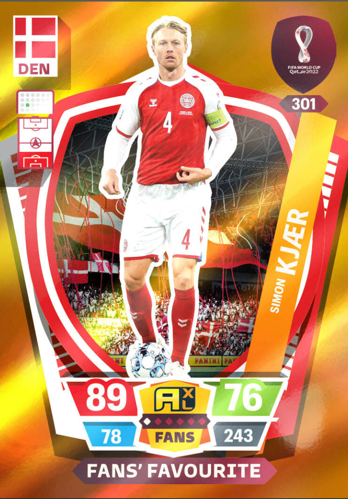 Panini World Cup 2022 Adrenalyn XL - 301 - Simon Kjaer - Fans' Favourite