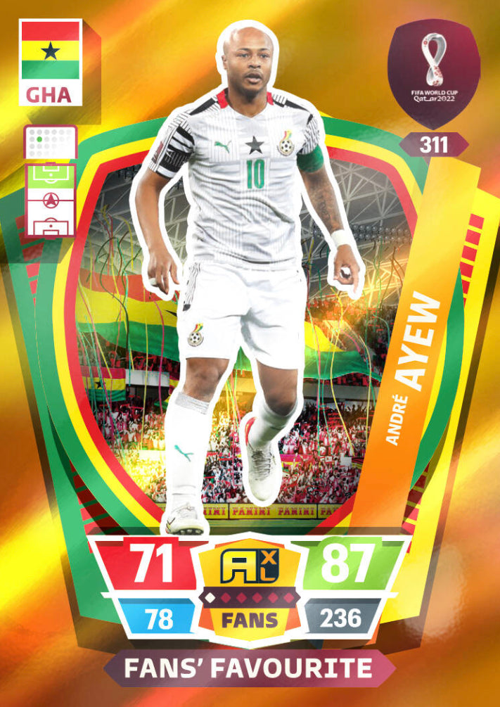 Panini World Cup 2022 Adrenalyn XL - 311 - André Ayew - Fans' Favourite