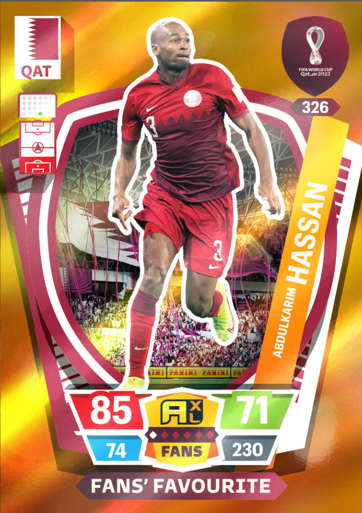 Panini World Cup 2022 Adrenalyn XL - 326 - Abdulkarim Hassan - Fans' Favourite