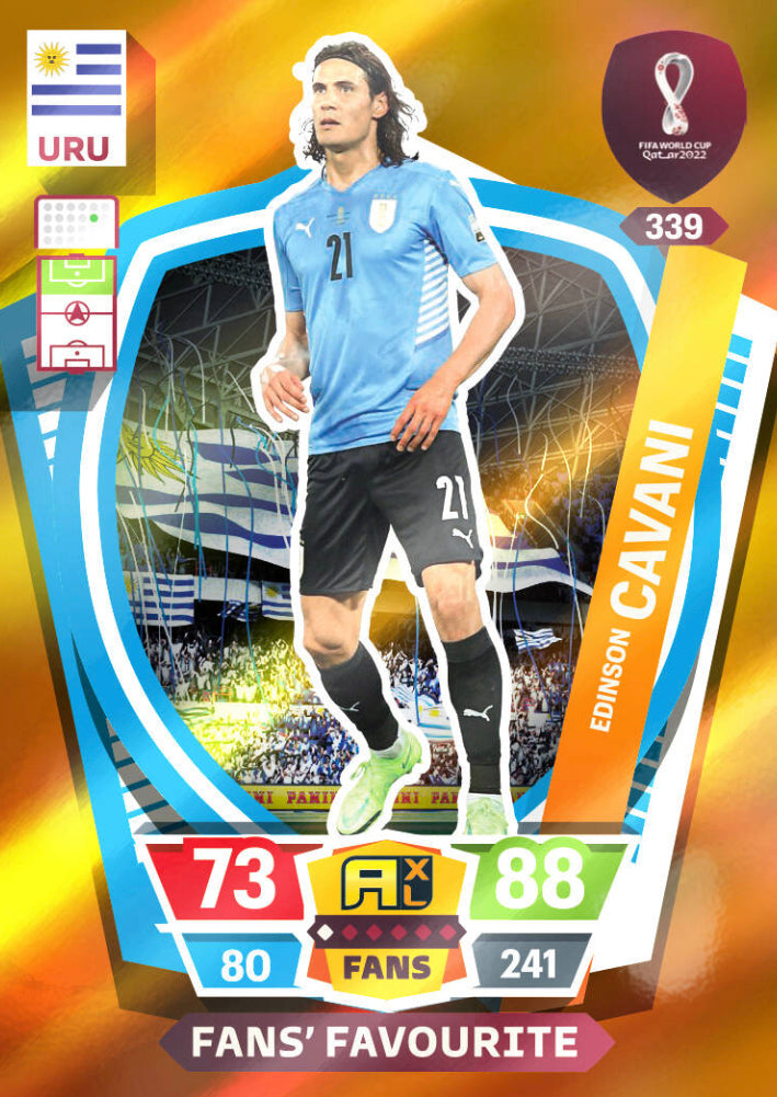 Panini World Cup 2022 Adrenalyn XL - 339 - Edinson Cavani - Fans' Favourite