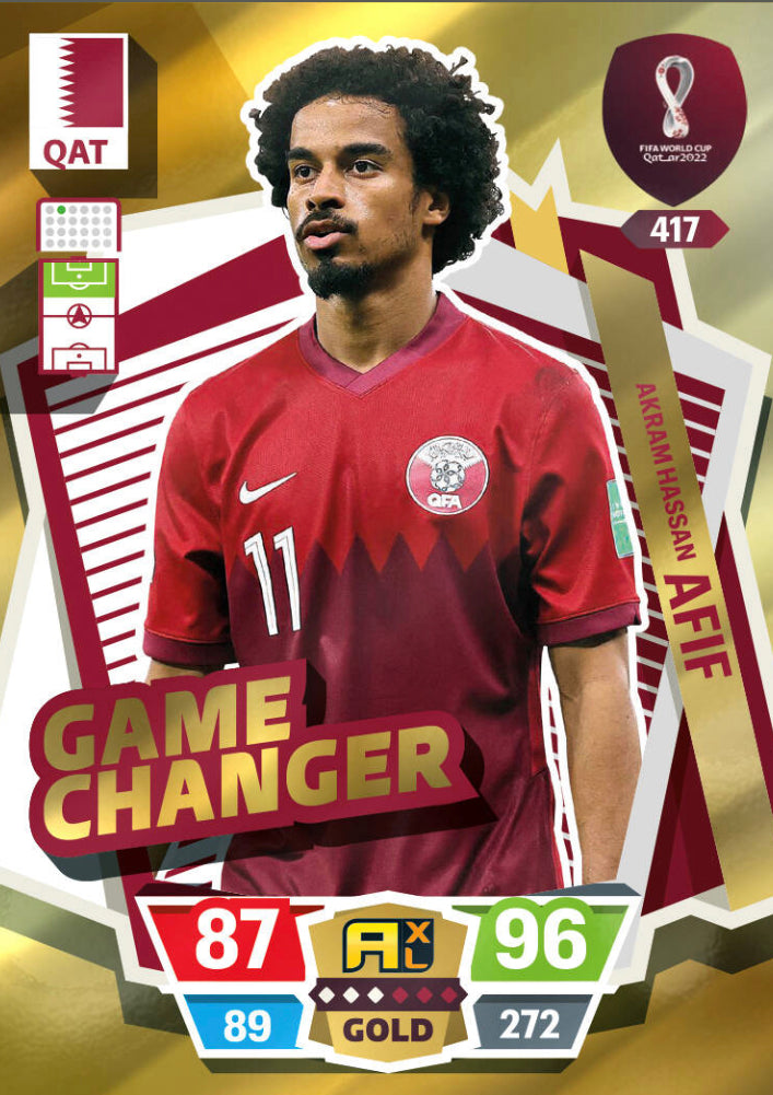 Panini World Cup 2022 Adrenalyn XL - 417 - Akram Hassan Afif - Game Changer