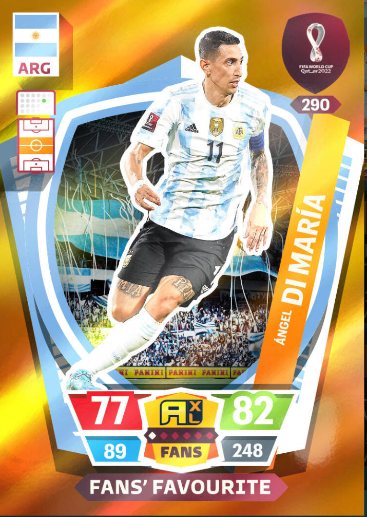 Panini World Cup 2022 Adrenalyn XL - 290 - Ángel Di Maria - Fans' Favourite
