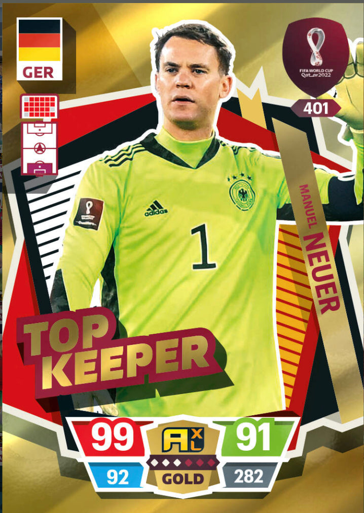 Panini World Cup 2022 Adrenalyn XL - 401 - Manuel Neuer - Top Keeper