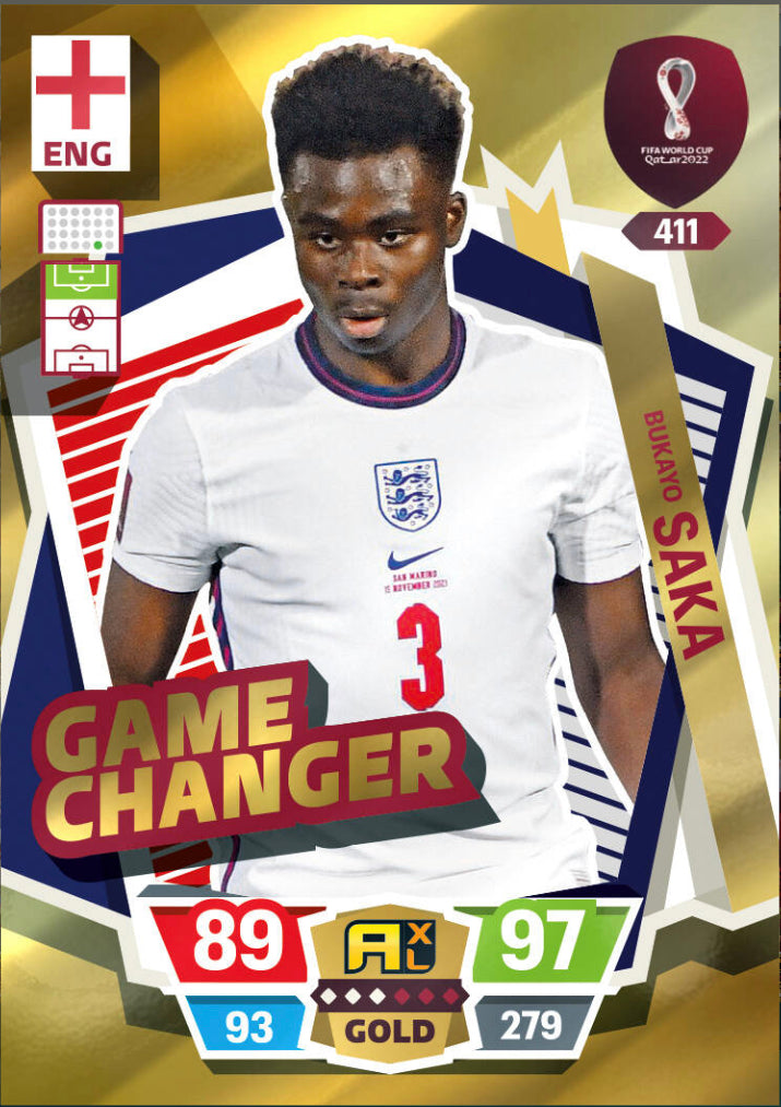 Panini World Cup 2022 Adrenalyn XL - 411 - Bukayo Saka - Game Changer