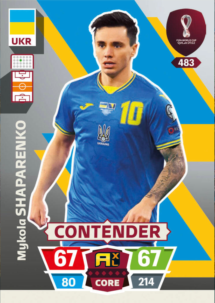 Panini World Cup 2022 Adrenalyn XL - 483 - Mykola Shaparenko - Contender