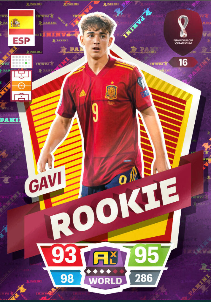 Panini World Cup 2022 Adrenalyn XL - 016 - Gavi - Rookie