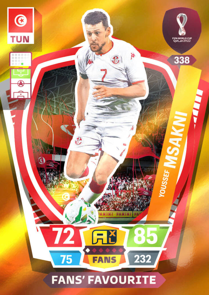 Panini World Cup 2022 Adrenalyn XL - 338 - Youssef Msakni - Fans' Favourite