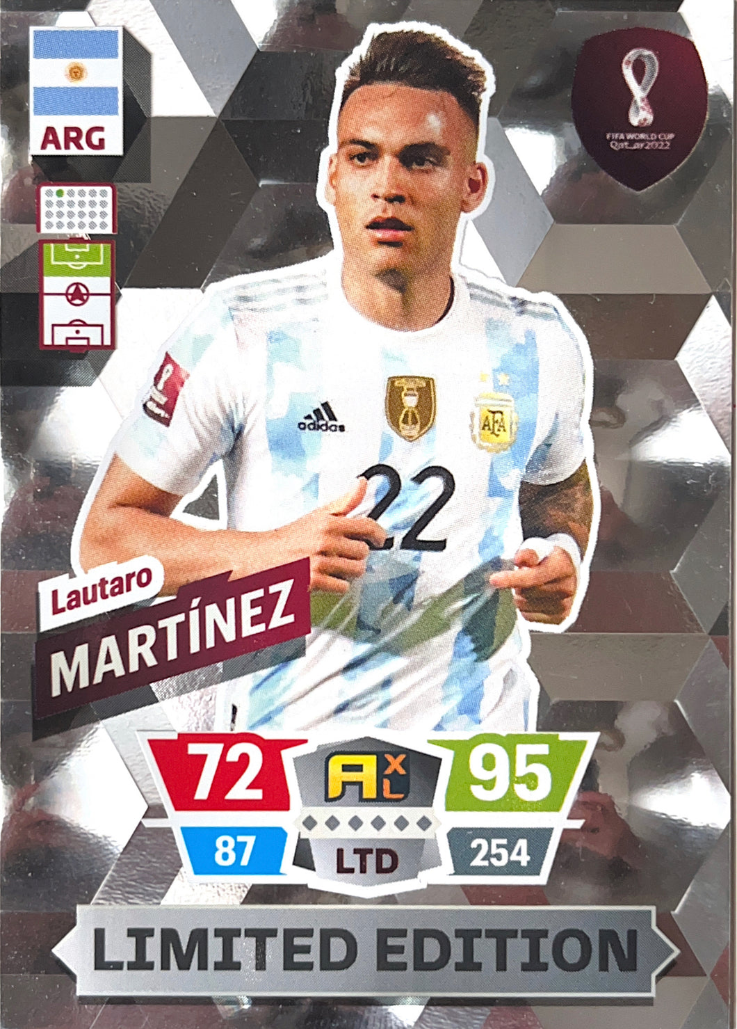 Panini World Cup 2022 Adrenalyn XL - Lautaro Martínez - Limited Edition