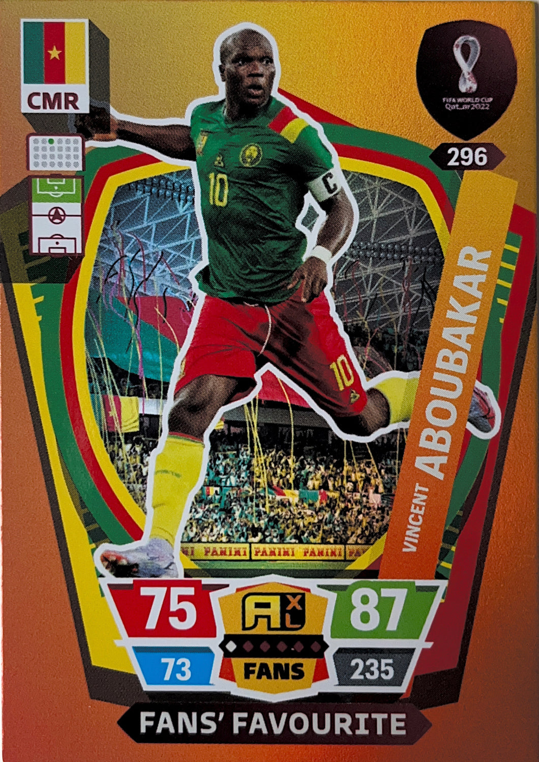 Panini World Cup 2022 Adrenalyn XL - 296 - Vincent Aboubakar - Fans' Favourite