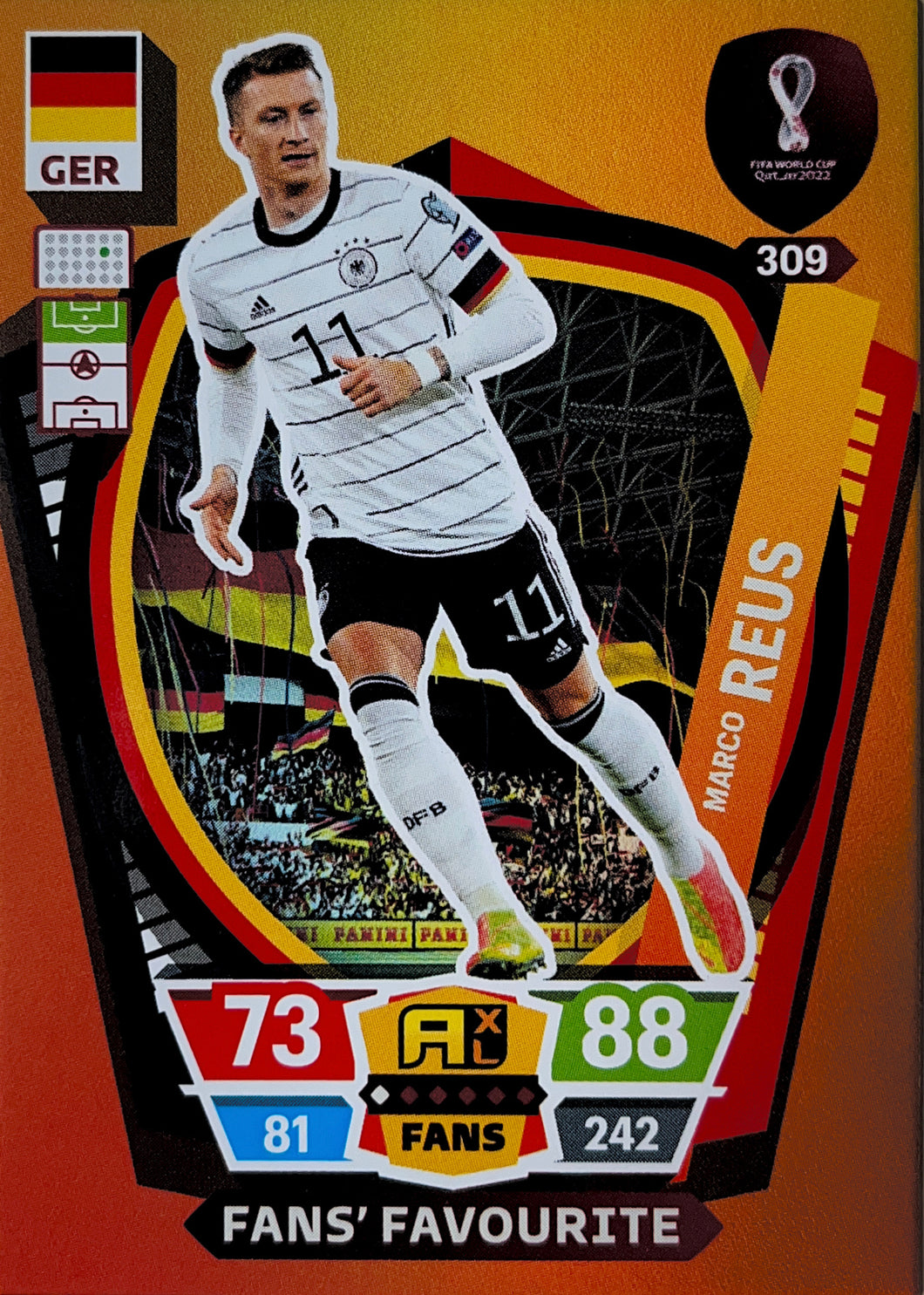 Panini World Cup 2022 Adrenalyn XL - 309 - Marco Reus - Fans' Favourite