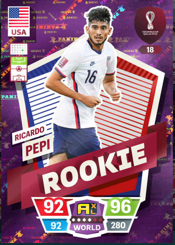 Panini World Cup 2022 Adrenalyn XL - 018 - Ricardo Pepi - Rookie