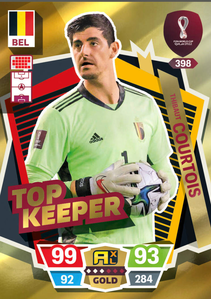 Panini World Cup 2022 Adrenalyn XL - 398 - Thibaut Courtois - Top Keeper