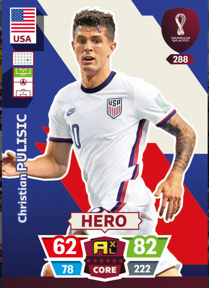 Panini World Cup 2022 Adrenalyn XL - 288 - Christian Pulisic  - Hero