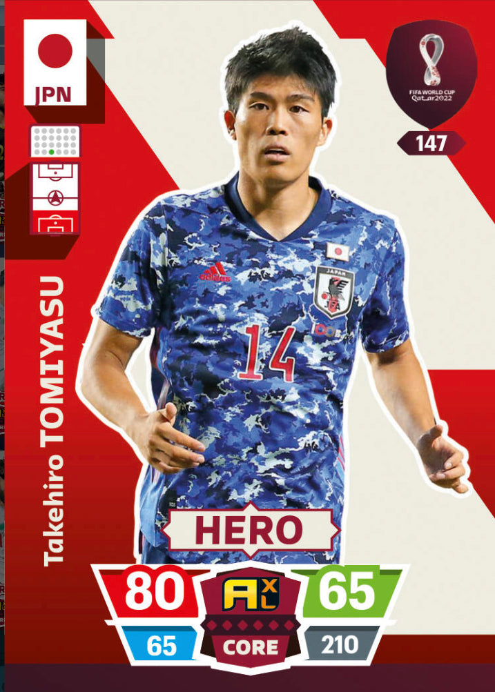Panini World Cup 2022 Adrenalyn XL - 147 - Takehiro Tomiyasu - Hero