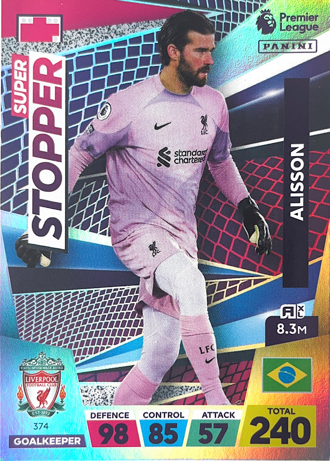 Panini Adrenalyn XL 2022/23 - 374 - Alisson - Super Stopper